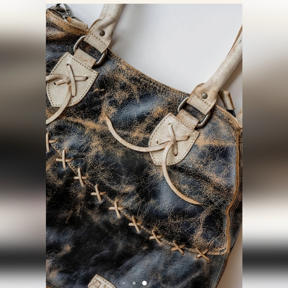 BED STU Bruna Black Nectar Lux LEATHER Handbag Purse Tote NWT AUTHENTIC - Picture 4 of 13